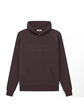 Essentials Fear of God Men's Dark Brown Pullover Hoodie